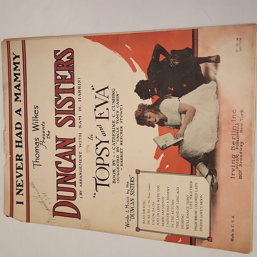 Vintage | Duncan Sisters Sheet Music "Topsy & Eva" 1930's